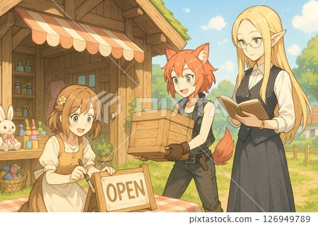 在幻想村經營雜貨店的少女和朋友們的溫馨日常生活 在幻想村經營雜貨店的少女和朋友們的溫馨日常生活 126949789