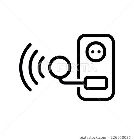 Wireless Charger Plugged into Electrical Wall Outlet 126950025