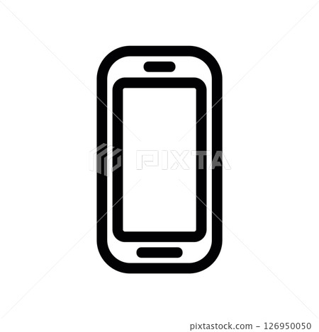 Blank Smartphone Outline Icon Representing a Generic Mobile Device Blank Smartphone Outline Icon Representing a Generic Mobile Device 126950050