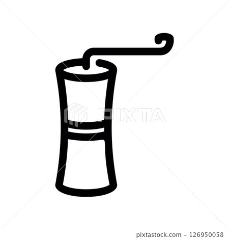 Traditional Manual Coffee Bean Grinder with a Handle 126950058