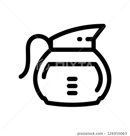 Coffee Pot Carafe with Internal Liquid Level Indicator 126950063