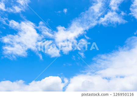 Clear blue sky and white clouds after the rain 12 126950116