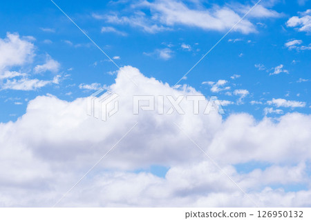 Clear blue sky and white clouds after the rain 29 126950132