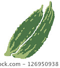 苦瓜平面觸摸插圖 126950938