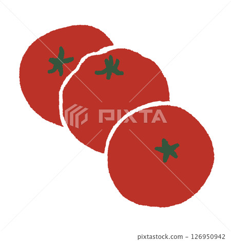 番茄的平面觸控插圖 126950942