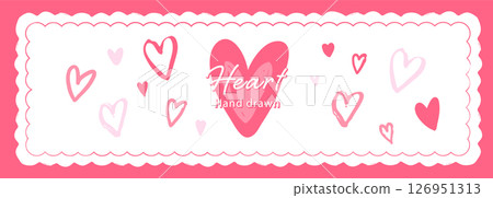 Hand-drawn heart illustration material_1 126951313