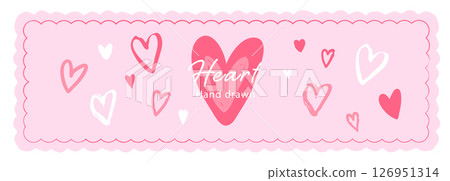 Hand-drawn heart illustration material_2 126951314