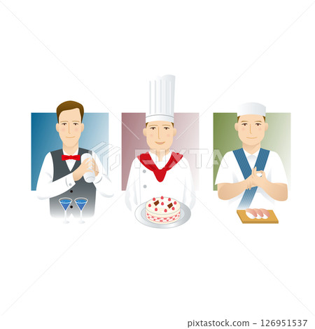 People, jobs, occupations, illustration set 126951537