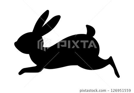 Rabbit silhouette simple icon vector illustration Rabbit Rabbit silhouette simple icon vector illustration Rabbit 126951559