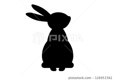 Rabbit silhouette simple icon vector illustration Rabbit Rabbit silhouette simple icon vector illustration Rabbit 126951562