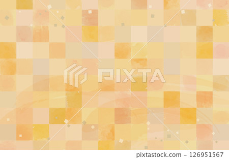 秋季主題日本紙和水彩背景向量插圖 126951567
