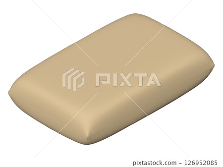Isometric illustration of a blank paper rice bag 126952085