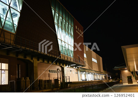Nishi-Kyushu Shinkansen Shin-Omura Station (night) 126952401