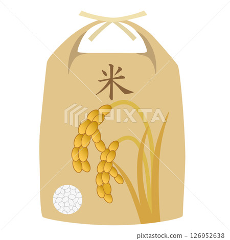 Rice bag with ears of rice design 126952638