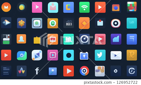 Smartphone various icon sets 126952722