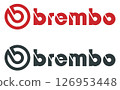 set of abstract colorful circular sector percentage symbols brembo logo 126953448