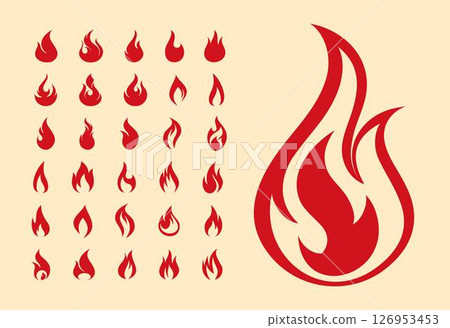 fire design over gray background vector illustration, Fire flames, set vector icons Fire and flames outline icon set. Contour bonfire, linear flaming elements. Hand drawn monochrome different fire fire design over gray background vector illustration, Fire flames, set vector icons Fire and flames outline icon set. Contour bonfire, linear flaming elements. Hand drawn monochrome different fire 126953453