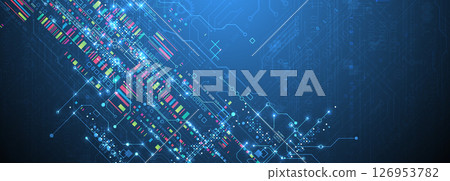 Abstract technology concept. Circuit board color background. Vector illustration Abstract technology concept. Circuit board color background. Vector illustration 126953782