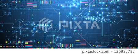 Abstract technology concept. Circuit board color background. Vector illustration Abstract technology concept. Circuit board color background. Vector illustration 126953783