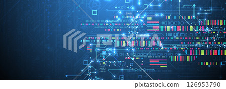 Abstract technology concept. Circuit board color background. Vector illustration 126953790