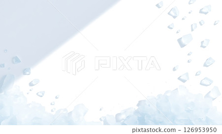 Ice frame background with a cold atmosphere 126953950