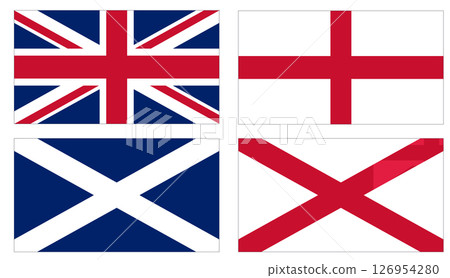 United Kingdom flag. Vector 126954280