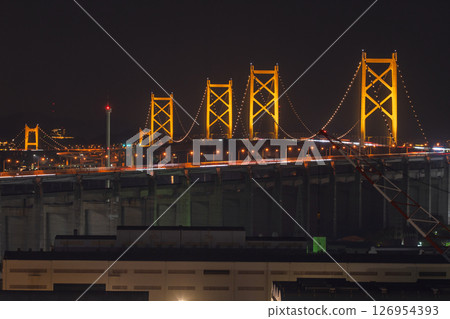 <香川縣>瀨戶大橋的夜景 126954393