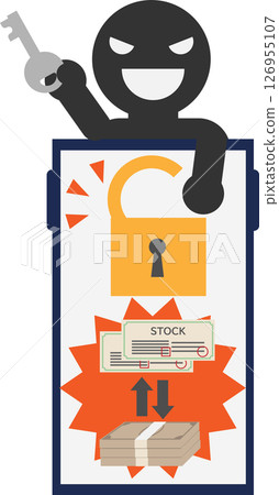 Image of a securities company account being hijacked and stocks being traded 126955107