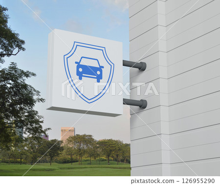 Business automobile insurance concept, 3D rendering Business automobile insurance concept, 3D rendering 126955290