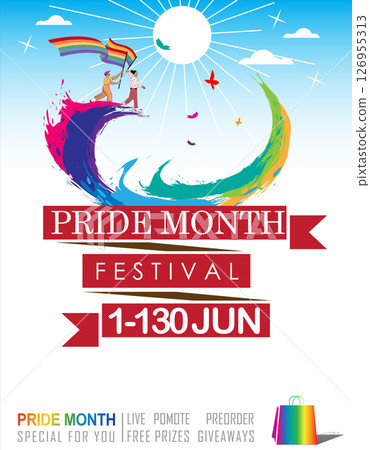 Pride Month sale! Celebrate love & diversity with our Ultimate Grand Sale banner Template and colorful LGBT rainbow design. The copy space banner background for vector and illustration. Pride Month sale! Celebrate love & diversity with our Ultimate Grand Sale banner Template and colorful LGBT rainbow design. The copy space banner background for vector and illustration. 126955313