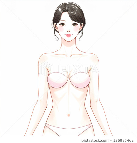 婦女和女孩插畫素材 126955462