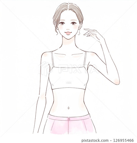 Illustration material of women and girls 126955466