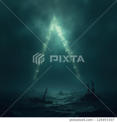 Mysterious Ocean Portal with Ships 126955507