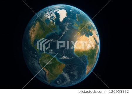 Earth from Space with Clouds 126955522