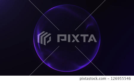 Elegant purple glowing sphere with soft light and minimal texture. Ideal for futuristic designs, sci-fi UI, and clean digital concepts. 126955546