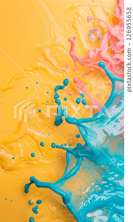 Colorful paint splash in abstract motion 126955658
