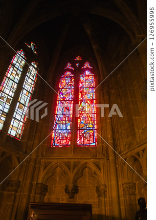 Stained glass in Liège Cathedral 126955998