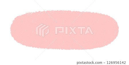 Simple and cute hand-drawn pink oval - material for horizontal decorative parts such as backgrounds and frames 126956142