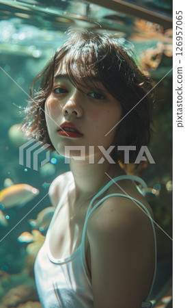 水族館的女人 126957065