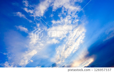 Cloudy twilight sky Cloudy twilight sky 126957337