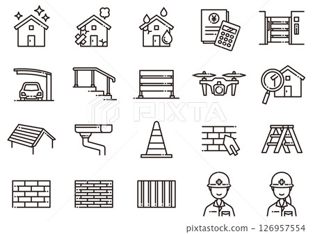 裝修圖標 01 裝修圖標 126957554