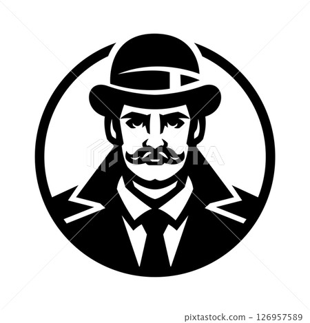 Gentleman. A man in a coat and hat. Gentleman. A man in a coat and hat. 126957589