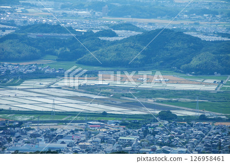 The rural scenery of Koda Town as seen from Toboneyama Mountain 126958461