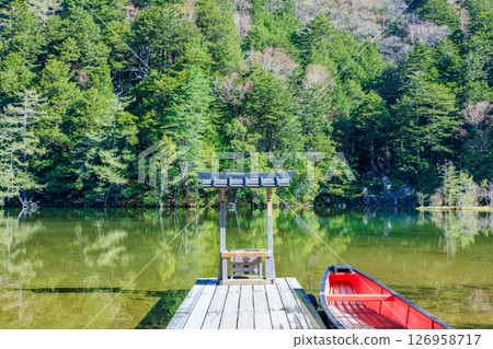 Early summer in Kamikochi, Myojin Ichinoike Pond, Matsumoto City, Nagano Prefecture 126958717