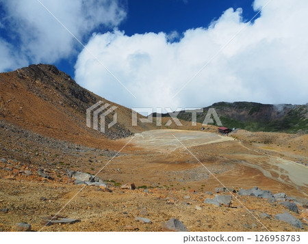 Mount Ontake's Ninoike pond buried under volcanic ash Mount Ontake's Ninoike pond buried under volcanic ash 126958783