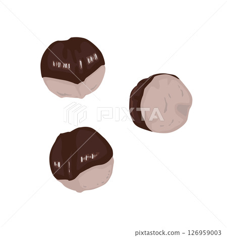 帶殼栗子的插圖 帶殼栗子的插圖 126959003