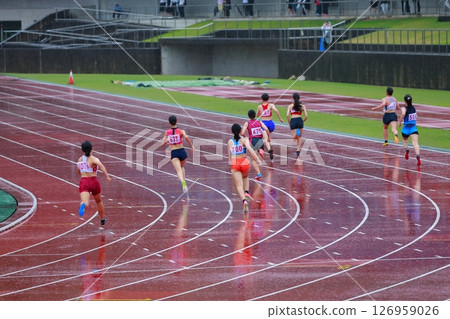 Track and field competition: long jump Track and field competition: long jump 126959026