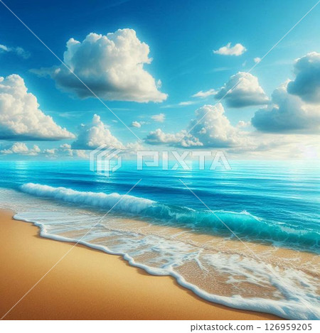 夏日海邊沙灘 126959205