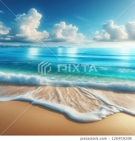 夏日海邊沙灘 126959206