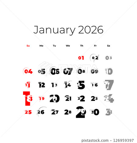 January 2026 calendar for USA 126959397